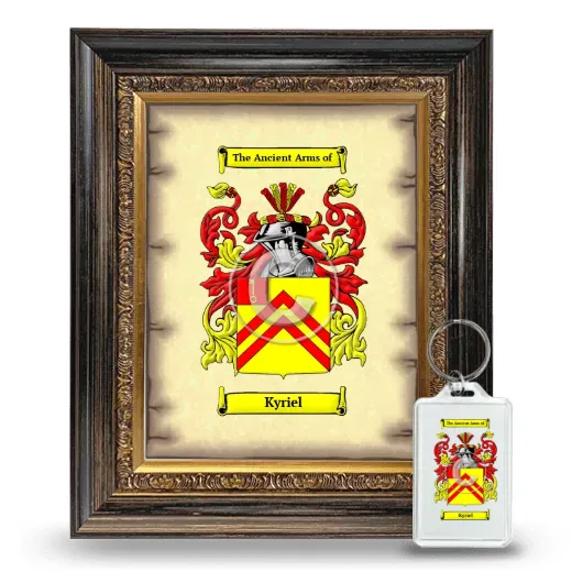 Kyriel Framed Coat of Arms and Keychain - Heirloom