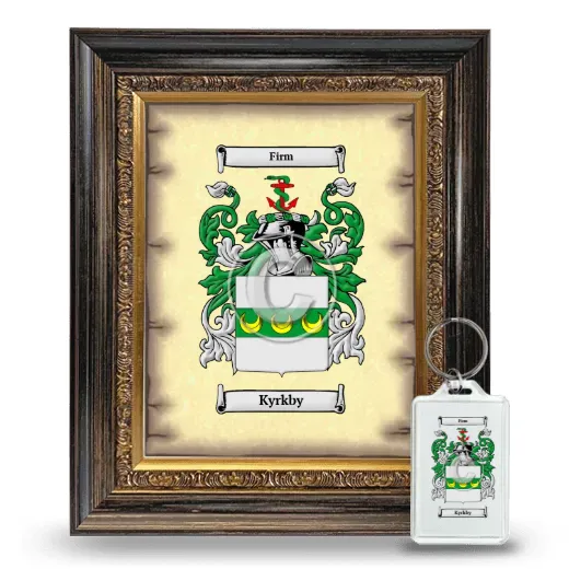 Kyrkby Framed Coat of Arms and Keychain - Heirloom