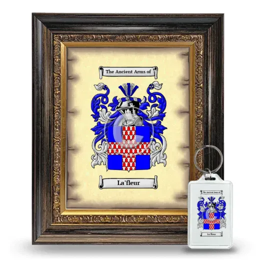 La'fleur Framed Coat of Arms and Keychain - Heirloom