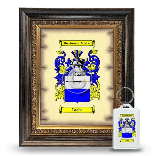 Laabs Framed Coat of Arms and Keychain - Heirloom