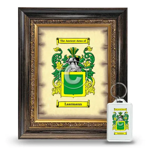 Laarmann Framed Coat of Arms and Keychain - Heirloom