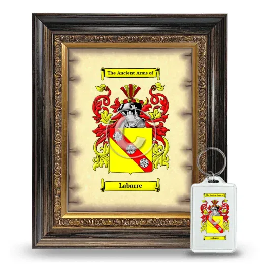 Labarre Framed Coat of Arms and Keychain - Heirloom