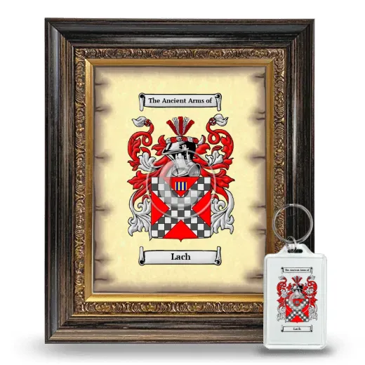 Lach Framed Coat of Arms and Keychain - Heirloom