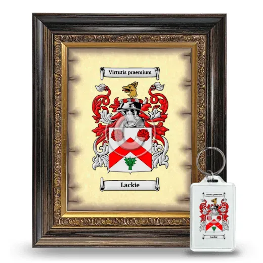 Lackie Framed Coat of Arms and Keychain - Heirloom