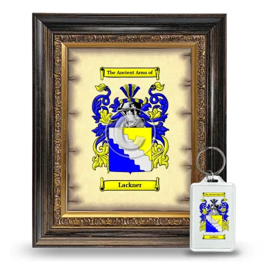 Lackner Framed Coat of Arms and Keychain - Heirloom