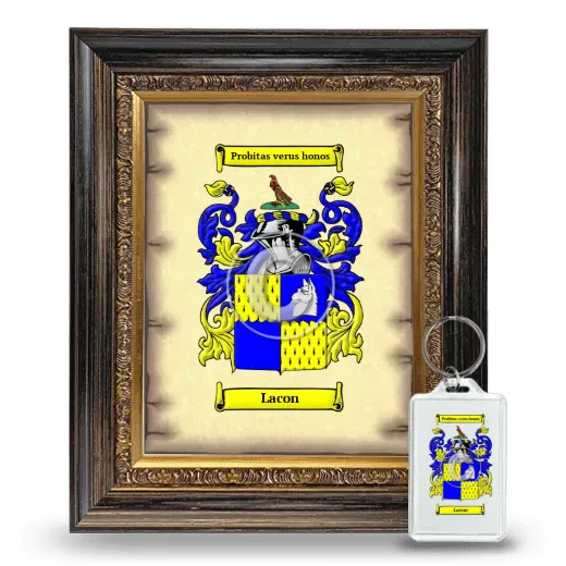 Lacon Framed Coat of Arms and Keychain - Heirloom