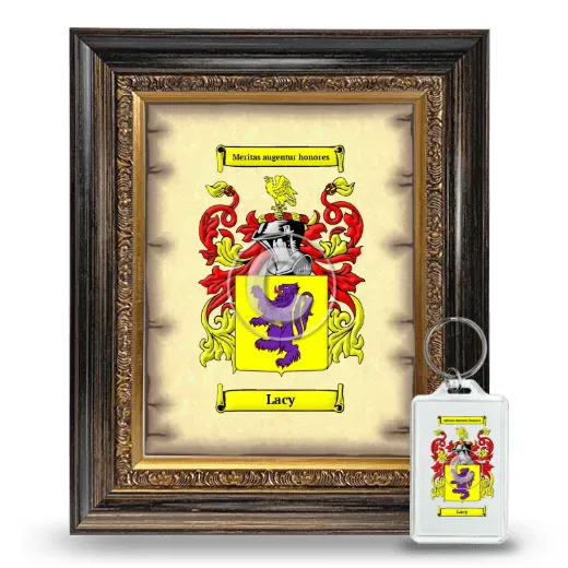 Lacy Framed Coat of Arms and Keychain - Heirloom