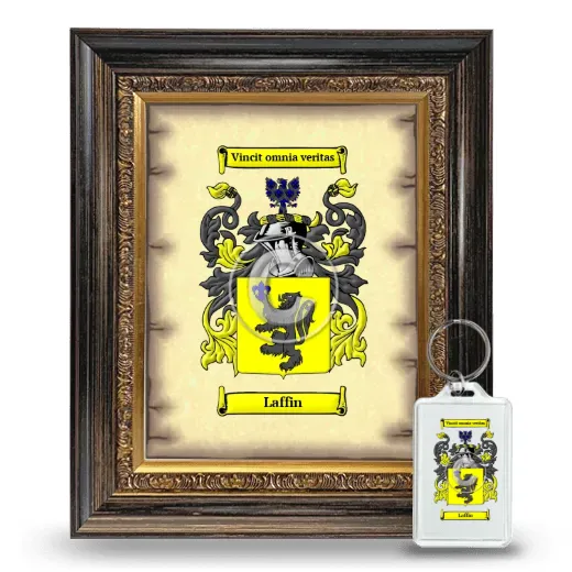 Laffin Framed Coat of Arms and Keychain - Heirloom