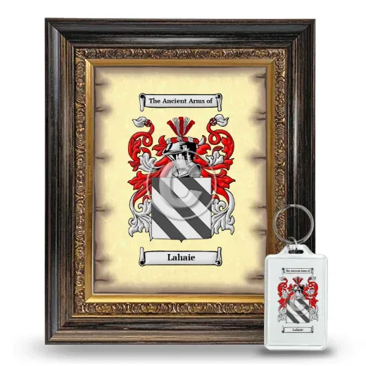 Lahaie Framed Coat of Arms and Keychain - Heirloom