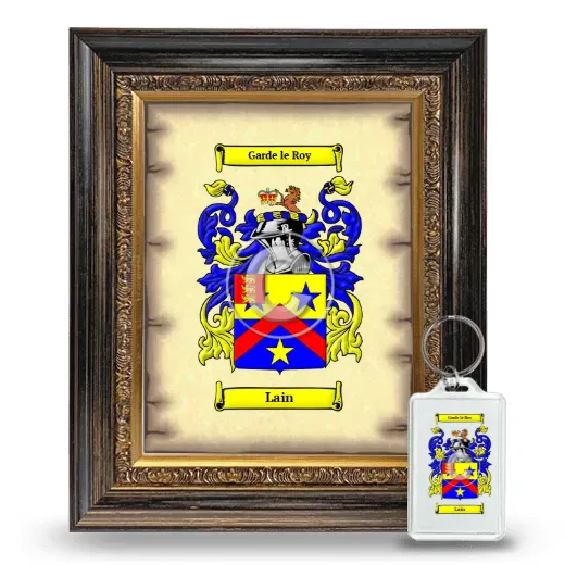 Lain Framed Coat of Arms and Keychain - Heirloom