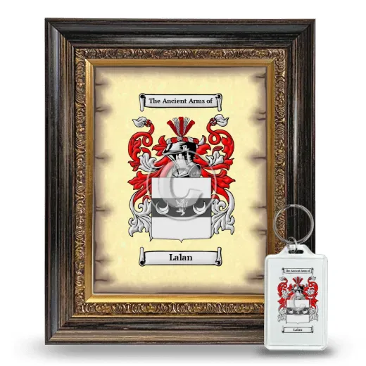 Lalan Framed Coat of Arms and Keychain - Heirloom