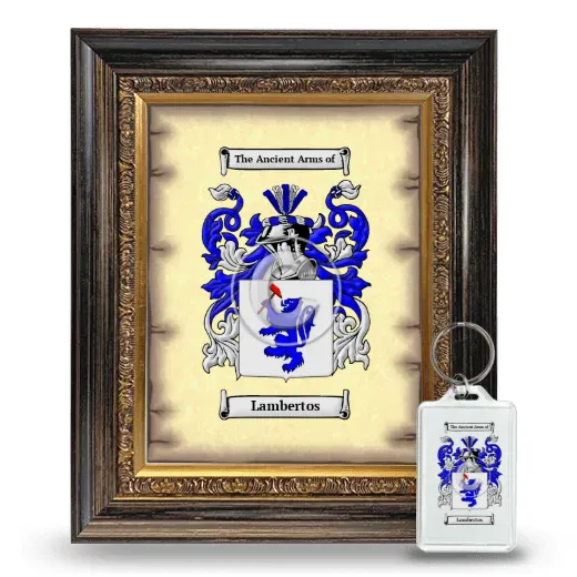 Lambertos Framed Coat of Arms and Keychain - Heirloom