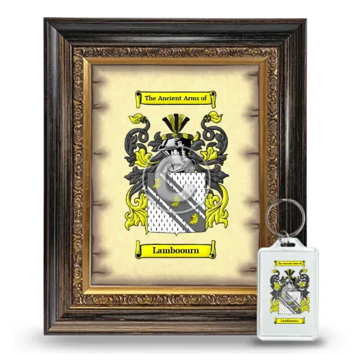 Lamboourn Framed Coat of Arms and Keychain - Heirloom