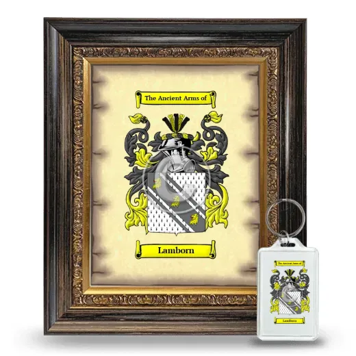 Lamborn Framed Coat of Arms and Keychain - Heirloom