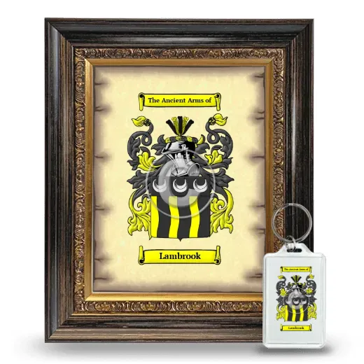 Lambrook Framed Coat of Arms and Keychain - Heirloom