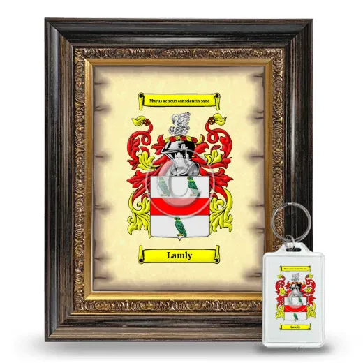 Lamly Framed Coat of Arms and Keychain - Heirloom