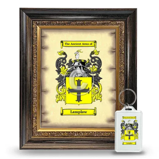 Lamplaw Framed Coat of Arms and Keychain - Heirloom