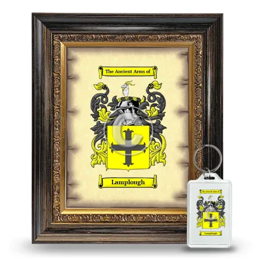 Lamplough Framed Coat of Arms and Keychain - Heirloom