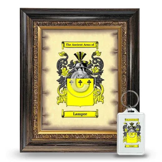 Lampre Framed Coat of Arms and Keychain - Heirloom