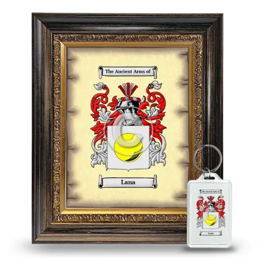 Lana Framed Coat of Arms and Keychain - Heirloom
