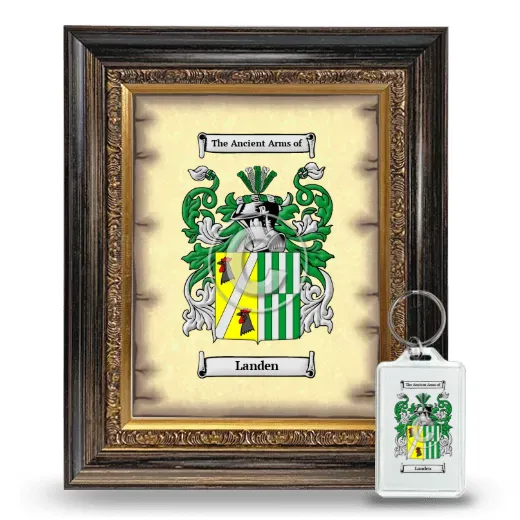 Landen Framed Coat of Arms and Keychain - Heirloom
