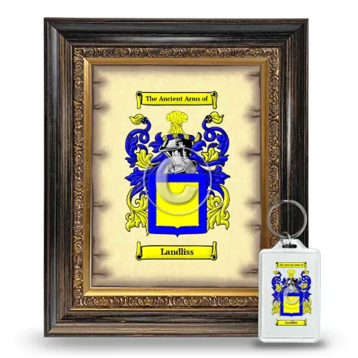 Landliss Framed Coat of Arms and Keychain - Heirloom