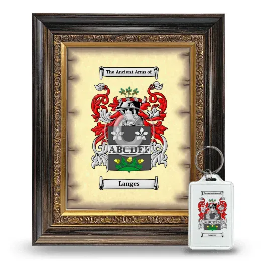 Langes Framed Coat of Arms and Keychain - Heirloom