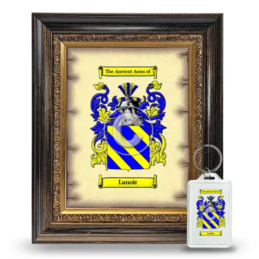 Lanoir Framed Coat of Arms and Keychain - Heirloom