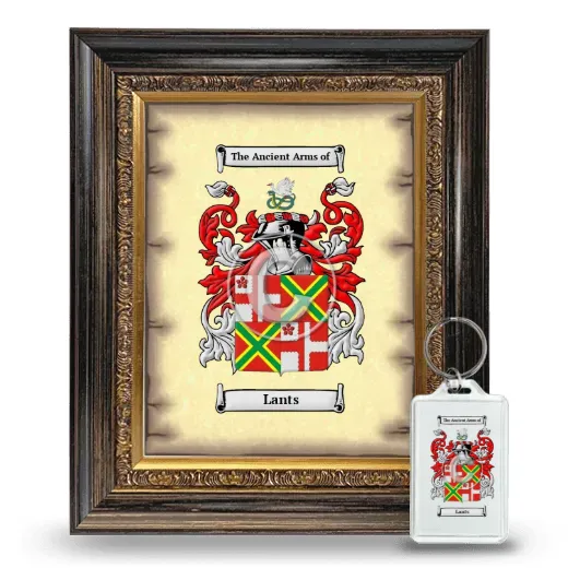 Lants Framed Coat of Arms and Keychain - Heirloom