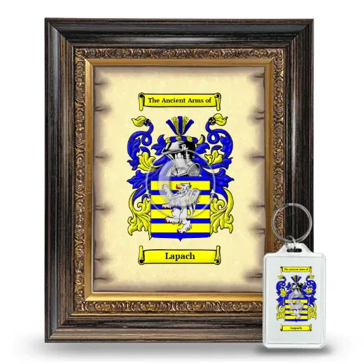 Lapach Framed Coat of Arms and Keychain - Heirloom