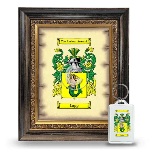 Lapp Framed Coat of Arms and Keychain - Heirloom