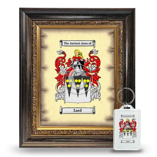 Lard Framed Coat of Arms and Keychain - Heirloom