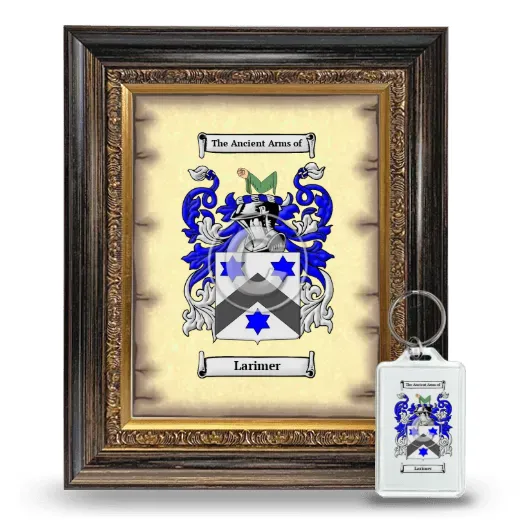 Larimer Framed Coat of Arms and Keychain - Heirloom