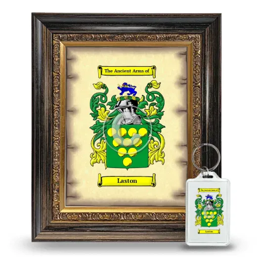 Laston Framed Coat of Arms and Keychain - Heirloom