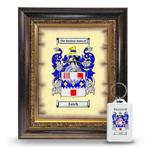 Latch Framed Coat of Arms and Keychain - Heirloom