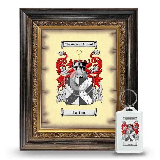 Latton Framed Coat of Arms and Keychain - Heirloom