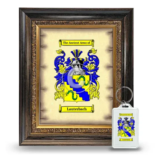 Lauterbach Framed Coat of Arms and Keychain - Heirloom