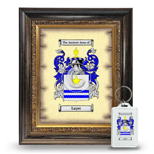 Layer Framed Coat of Arms and Keychain - Heirloom