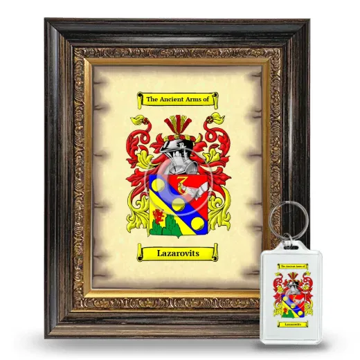Lazarovits Framed Coat of Arms and Keychain - Heirloom