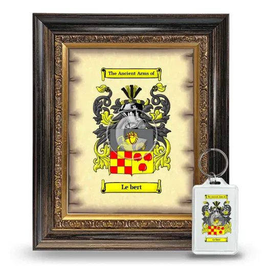 Le bert Framed Coat of Arms and Keychain - Heirloom
