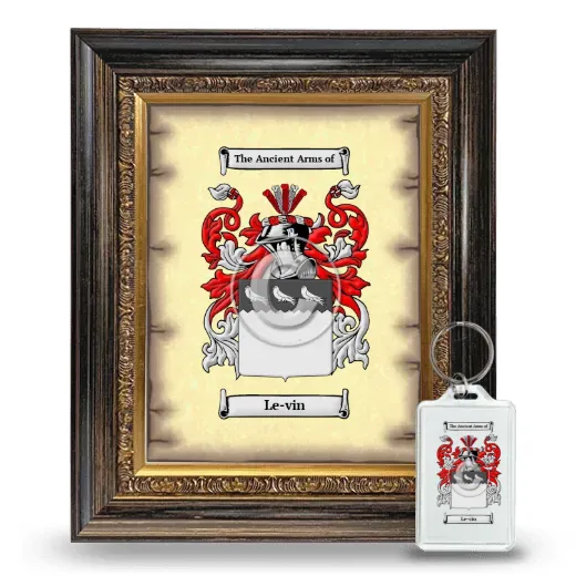 Le-vin Framed Coat of Arms and Keychain - Heirloom