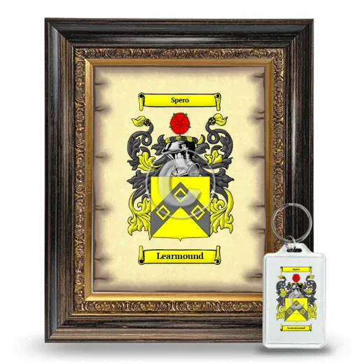 Learmound Framed Coat of Arms and Keychain - Heirloom