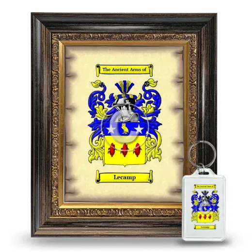 Lecamp Framed Coat of Arms and Keychain - Heirloom