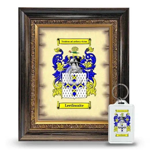 Leethwaite Framed Coat of Arms and Keychain - Heirloom