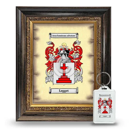 Legget Framed Coat of Arms and Keychain - Heirloom