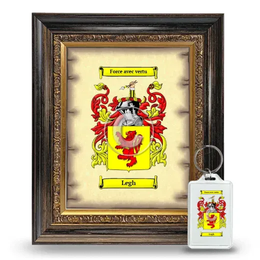 Legh Framed Coat of Arms and Keychain - Heirloom
