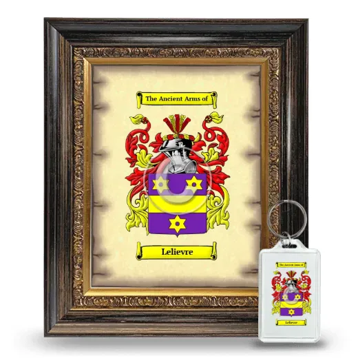Lelievre Framed Coat of Arms and Keychain - Heirloom