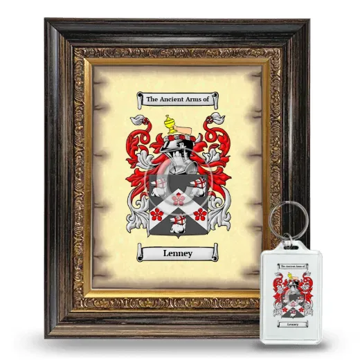 Lenney Framed Coat of Arms and Keychain - Heirloom