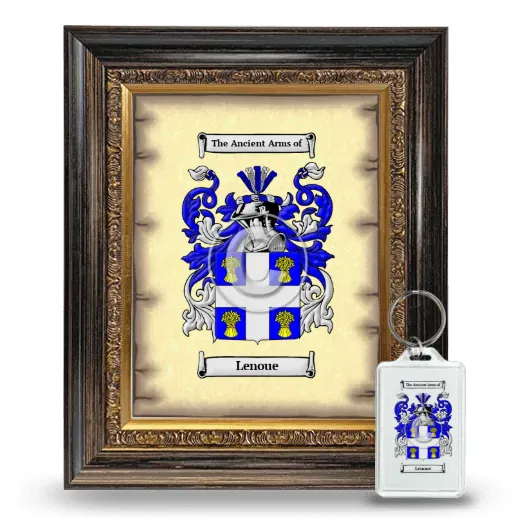Lenoue Framed Coat of Arms and Keychain - Heirloom