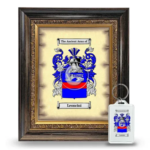 Leoncini Framed Coat of Arms and Keychain - Heirloom
